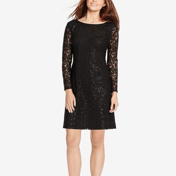American Living Dresses & Skirts - 💙HP💙 American Living Black Sequin Lace Dress